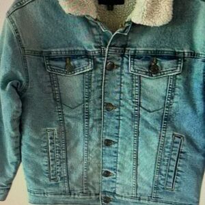 Children's Denim Jacket with Sherpa Collar